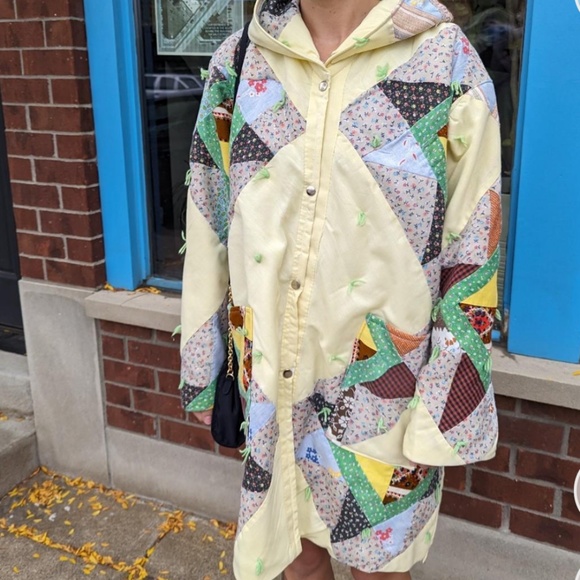 Handmade long trench quilt jacket - Picture 2 of 3